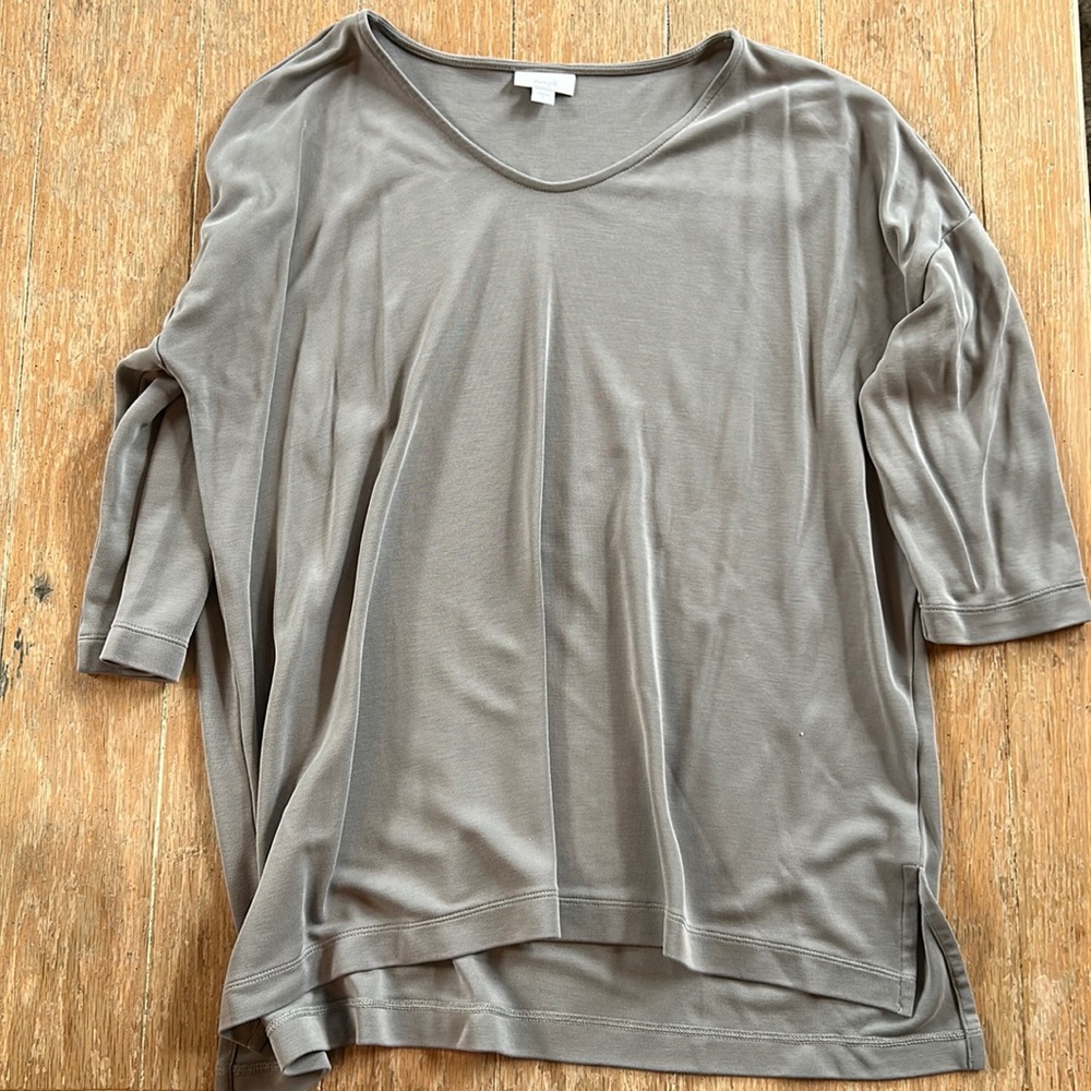 Gray 3/4 Sleeve Shirt, Never Worn